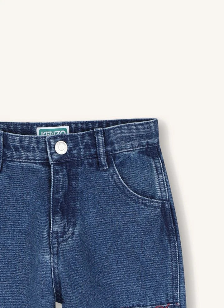 Kenzo - Jean bordado Puzzle | Azul