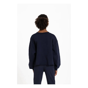 Sudadera de algodón orgánico Kensington para niños pequeños | Azul marino
