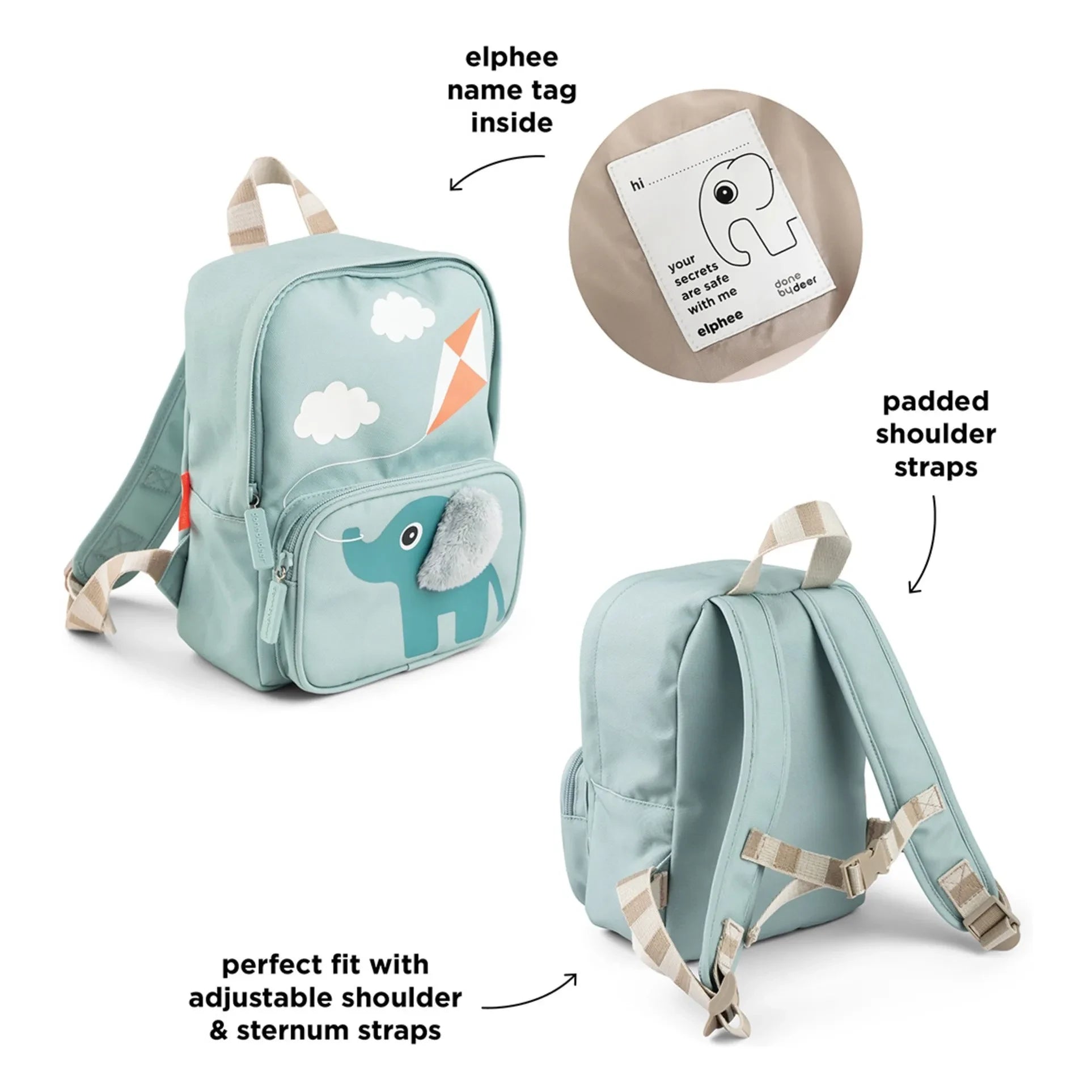 Done by deer - Mochila Elphee | Azul claro