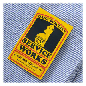 Service Works - Chaqueta de rayas de seersucker | Azul claro