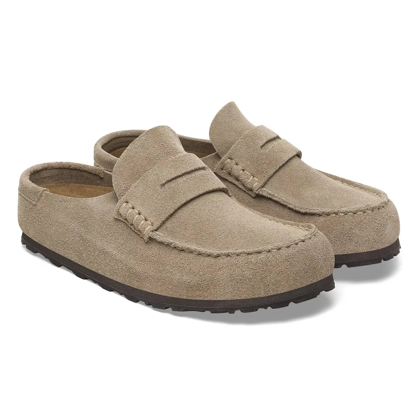 BIRKENSTOCK - Naples Süet Mules | Toprak kahverengi