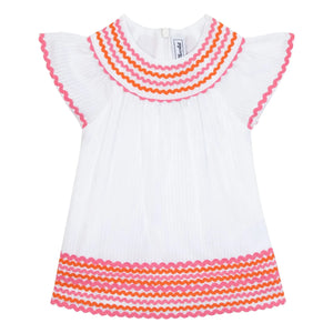 Tartine et Chocolat - Vestido Fruncido | Blanco