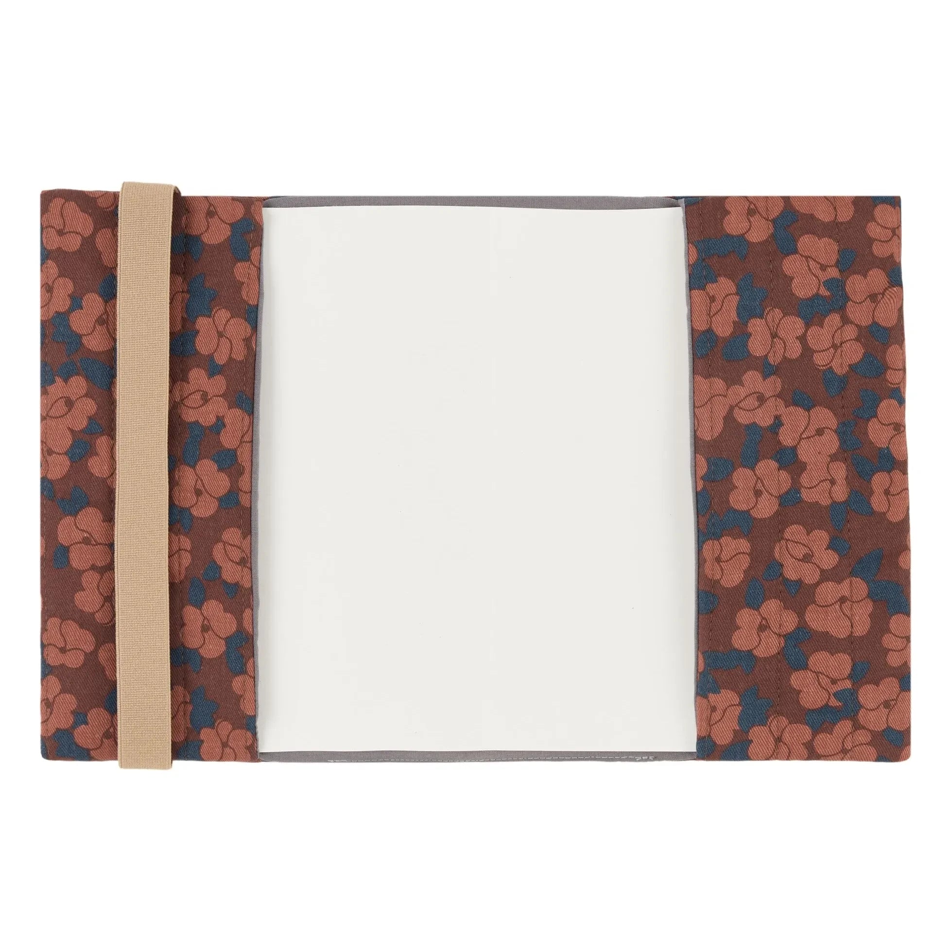 Nobodinoz - Protector de libreta de salud Hyde Park Amapolas Burdeos | Rojo ladrillo