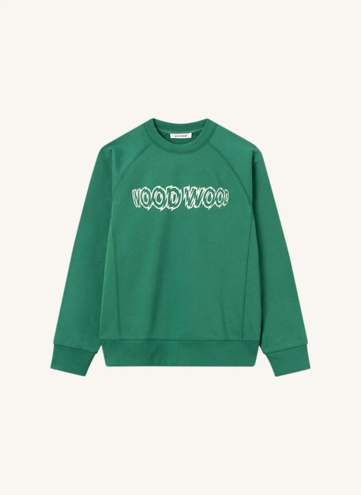 Wood Wood - Sudadera Orgánica Hester de Algodón | Verde oscuro