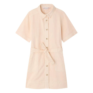 Bonpoint - Vestido camisero de algodón orgánico Lauriane | Rosa empolvado