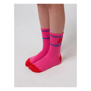 Bobo Choses - Calcetines de corazón de algodón orgánico | Fucsia