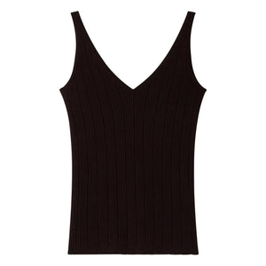 Sessùn - Camiseta de tirantes de algodón Attita | Café