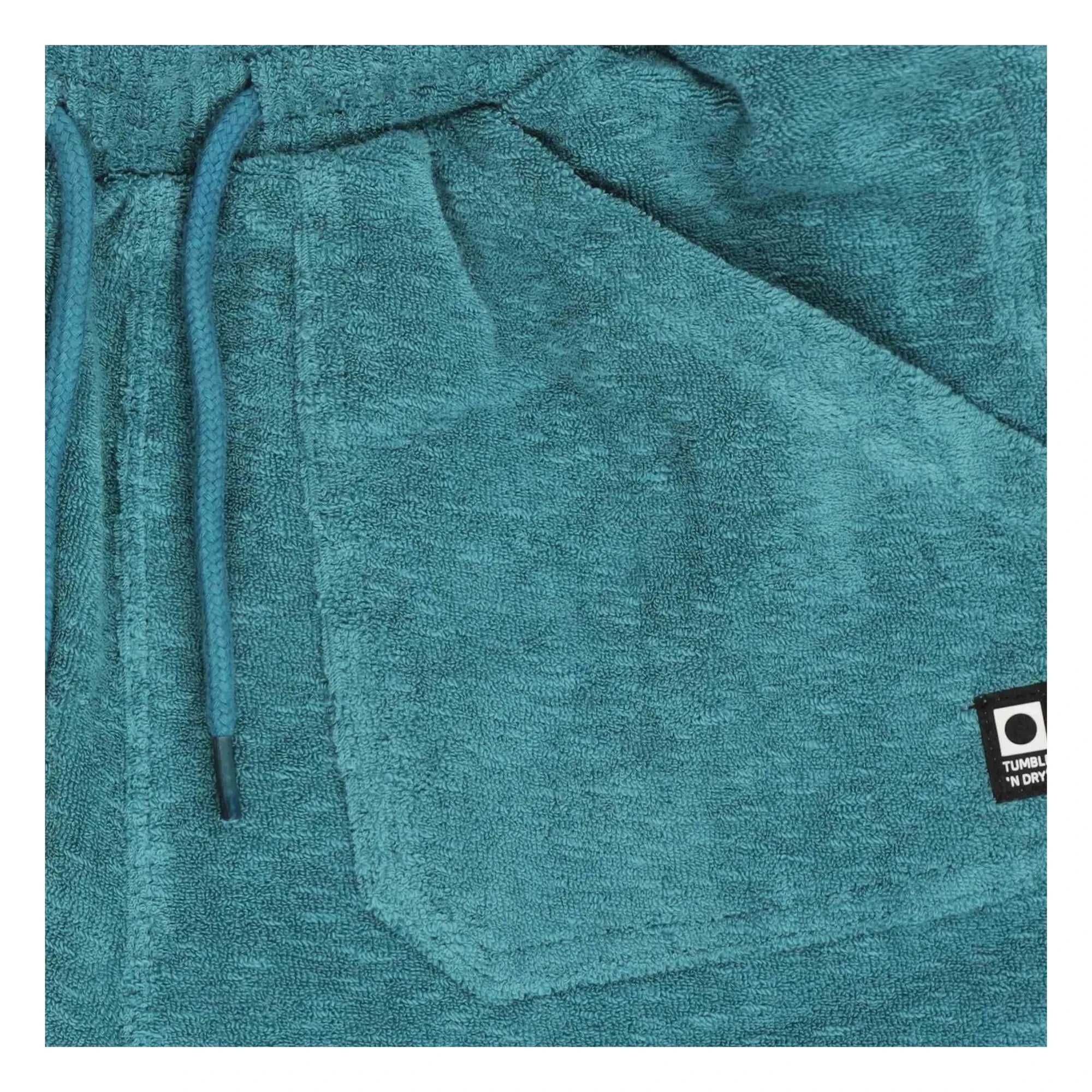 Tumble N'Dry - Toalla Fouta Corta de Algodón Orgánico | Azul Pavo Real