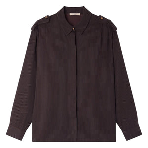 Sessùn - Camisa Ginnie de rayas | Marrón