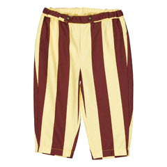 Loir - Pantalón de algodón orgánico a rayas Nini | Burdeos