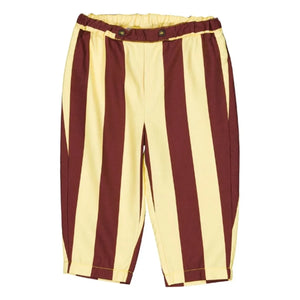 Loir - Pantalón de algodón orgánico a rayas Nini | Burdeos