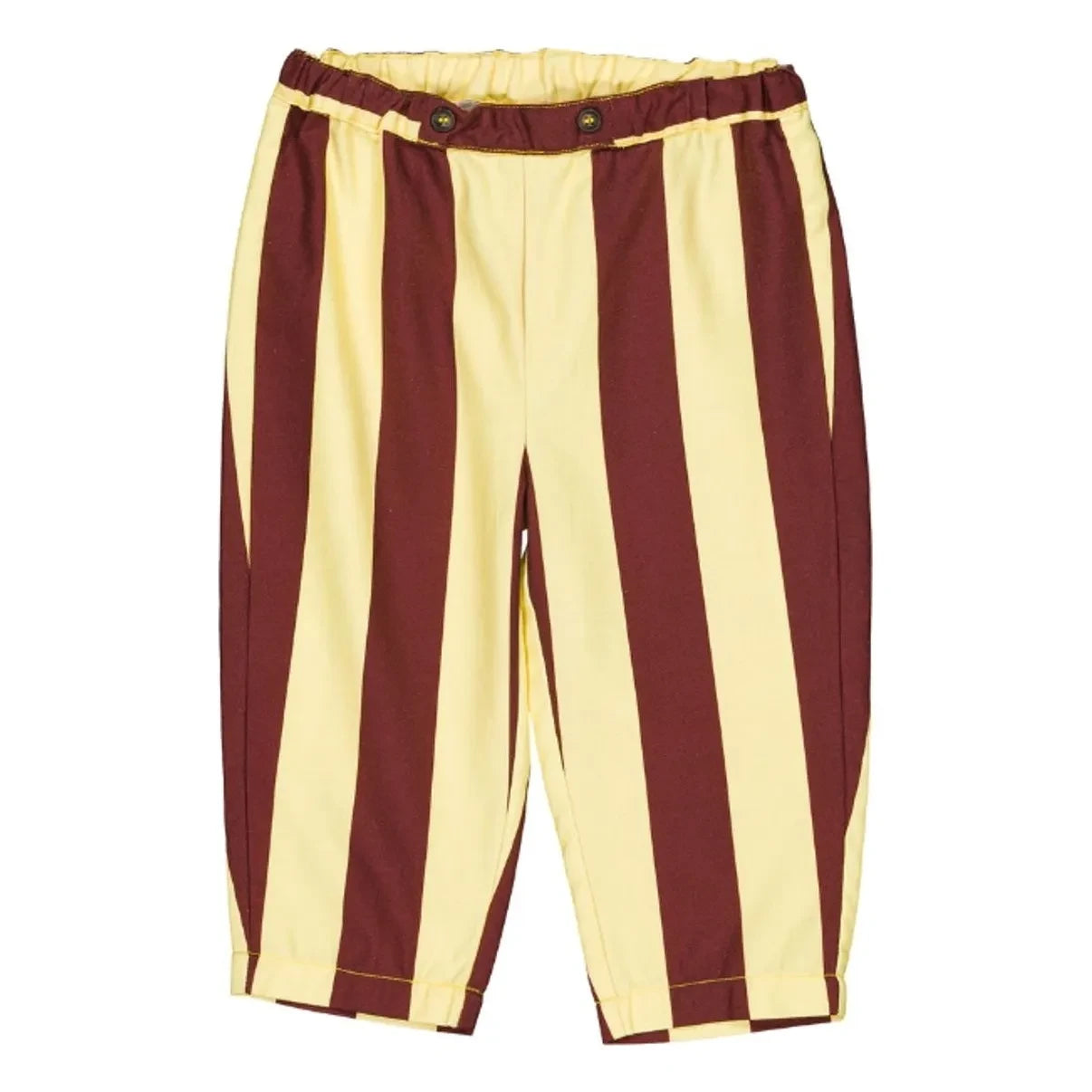 Loir - Pantalón de algodón orgánico a rayas Nini | Burdeos