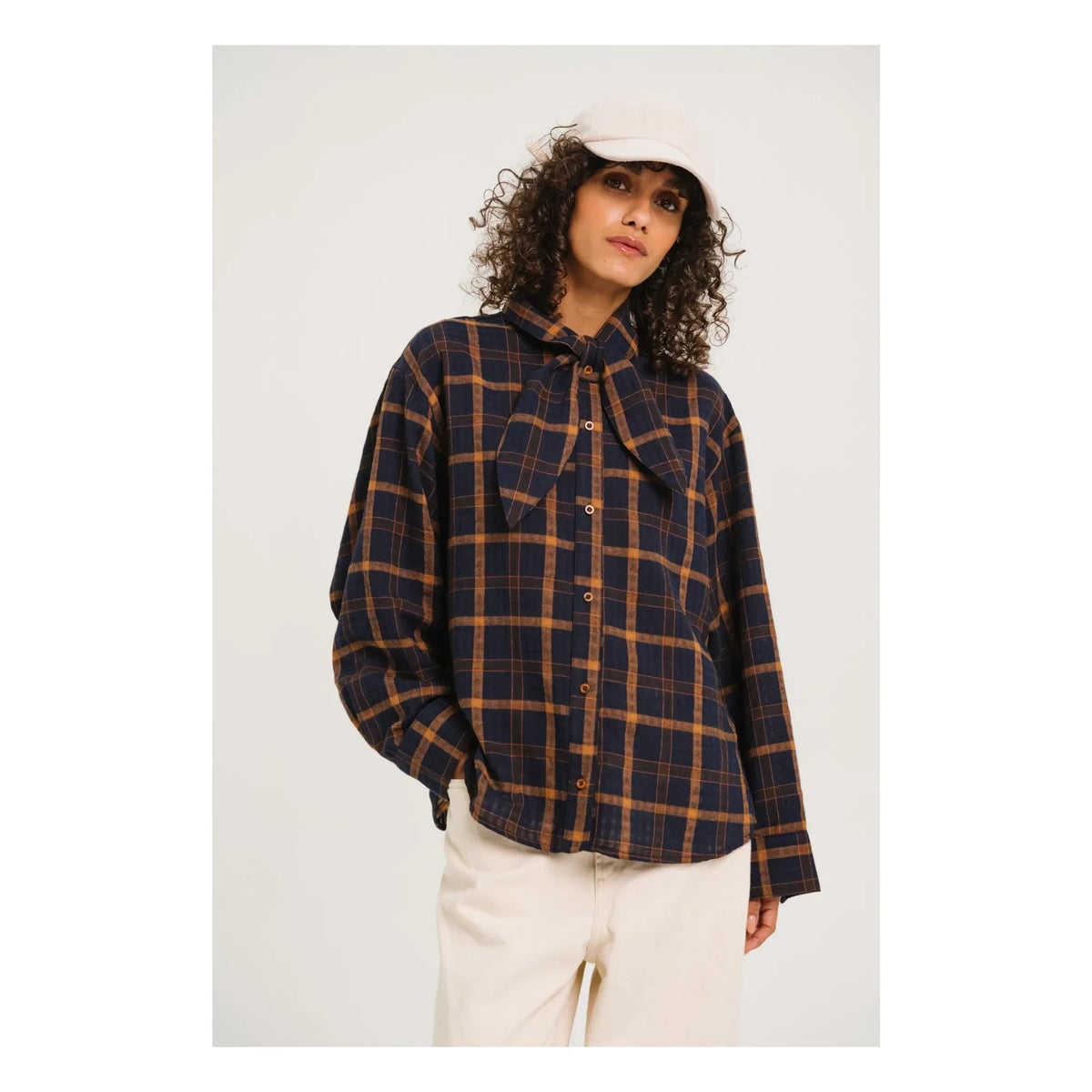 Sacrécoeur - Charlie scarf shirt | Azul Marino
