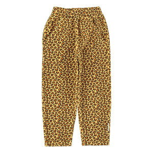 Piupiuchick - Pantalón Jogger de Algodón Orgánico con Estampado de Leopardo | Mostaza