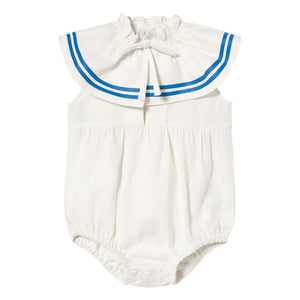 Tinycottons - Body de lino con volantes | Blanco