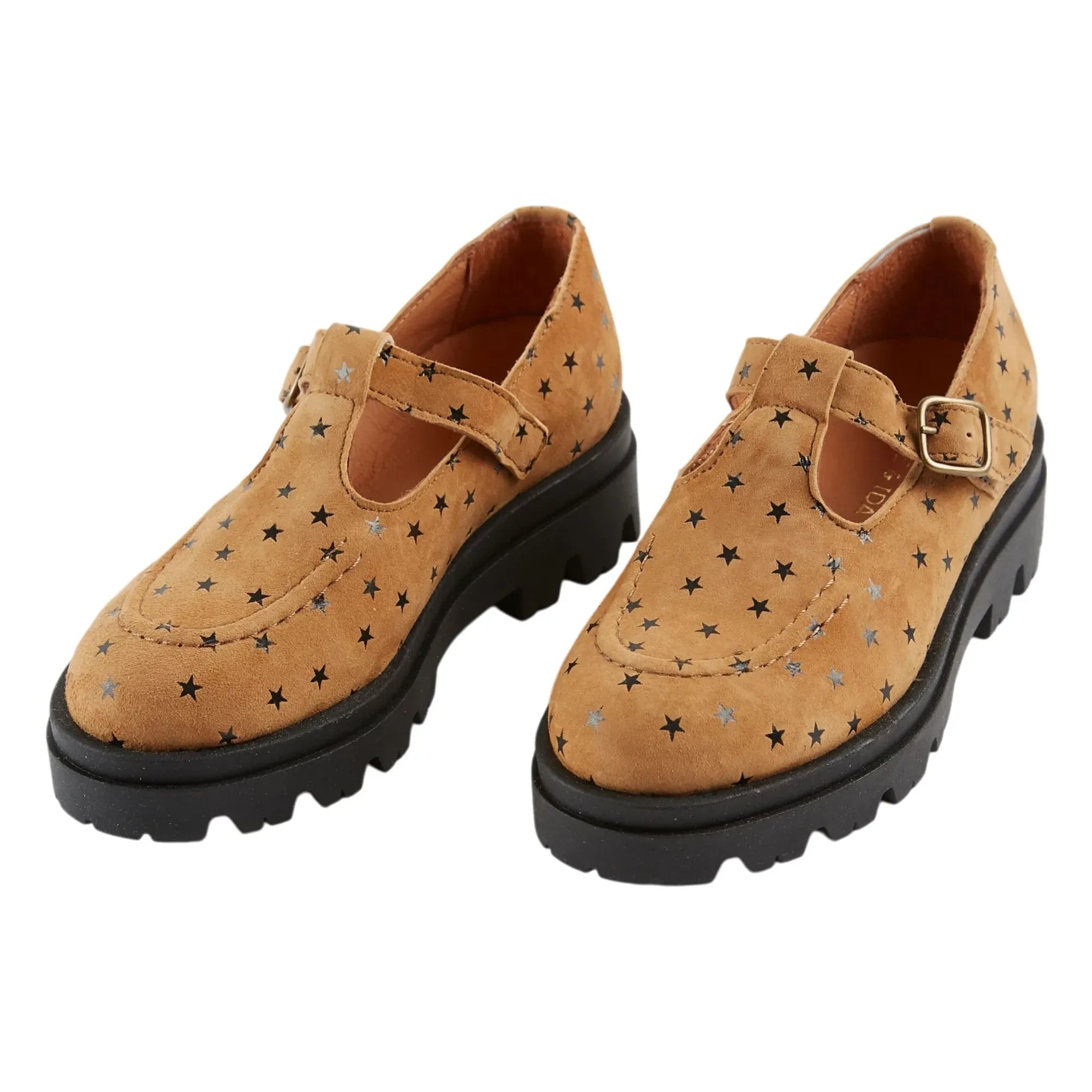 Emile et Ida - Mocasines Etoiles Cuir | Camel