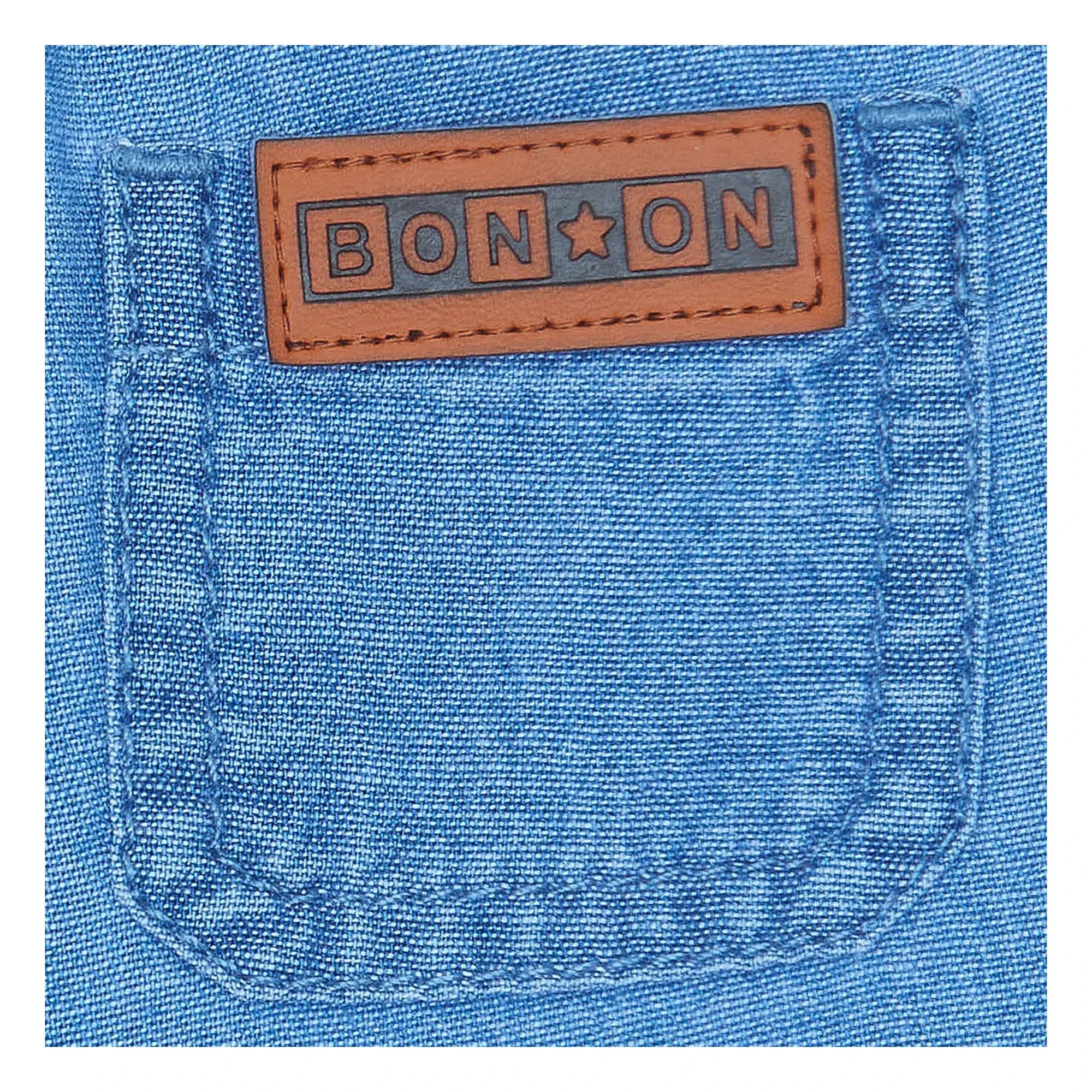 Bonton - Pantalón corto Lyon Chambray | Azul vaquero