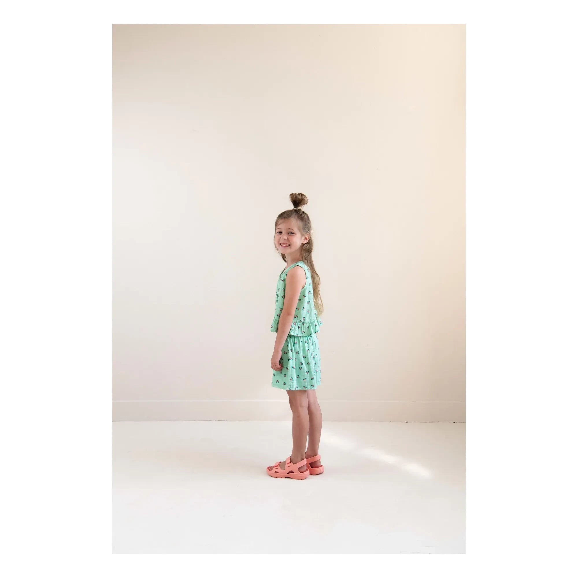 Jenest - Top de Algodón Orgánico Sofie Fleuri | Turquesa