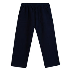 Bonton - Pantalón de gasa de algodón Batcha | Azul noche