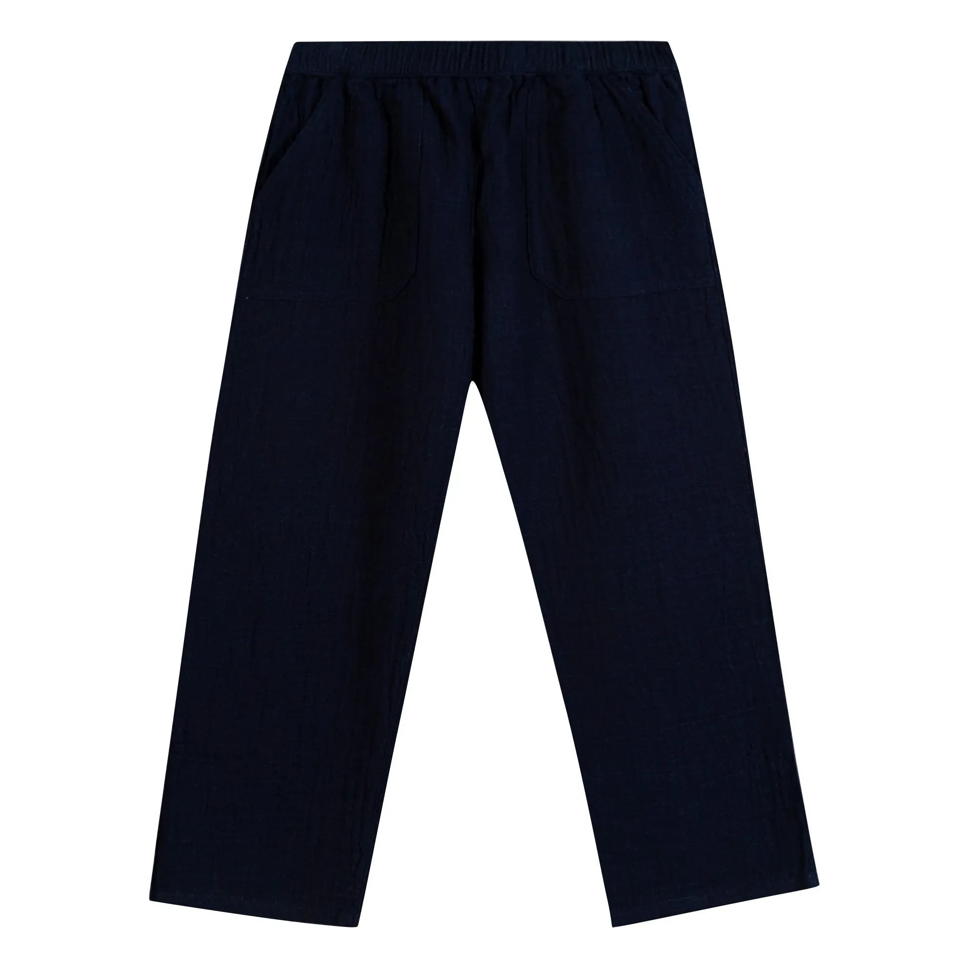 Bonton - Pantalón de gasa de algodón Batcha | Azul noche