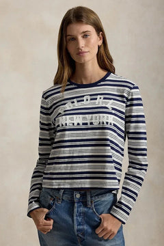 Blusa de algodón de manga larga Polo Ralph Lauren para mujer
