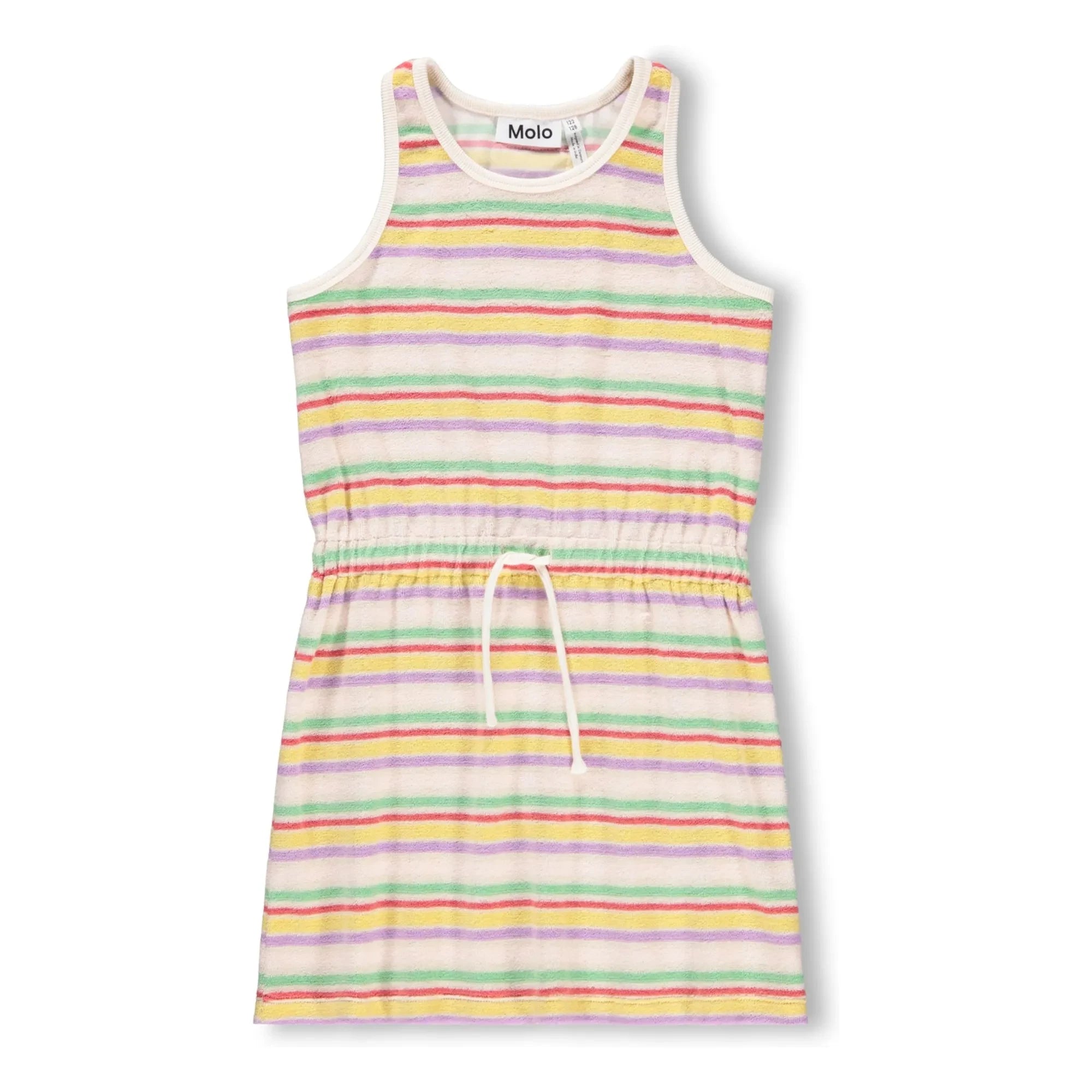 Molo - Vestido de Algodón Orgánico a Rayas Cherish | Crudo