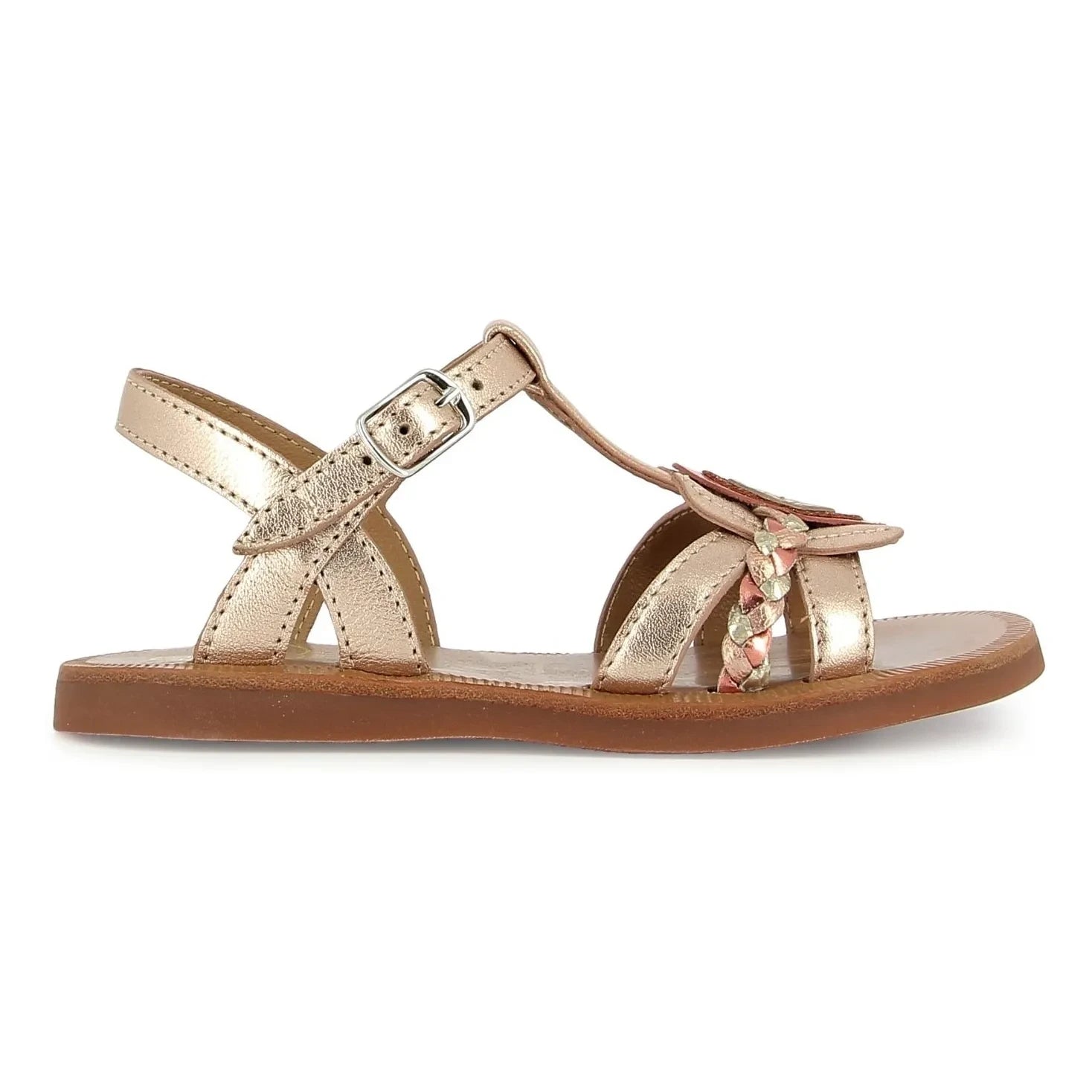 Pom d'Api - Sandalias Plagette Alto Metallic | Cobre
