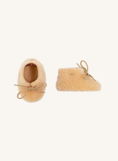 ZAPATOS DE OVEJA DE ILDA - Zapatillas de piel de cordero Merino - Colección Bebé | Beige