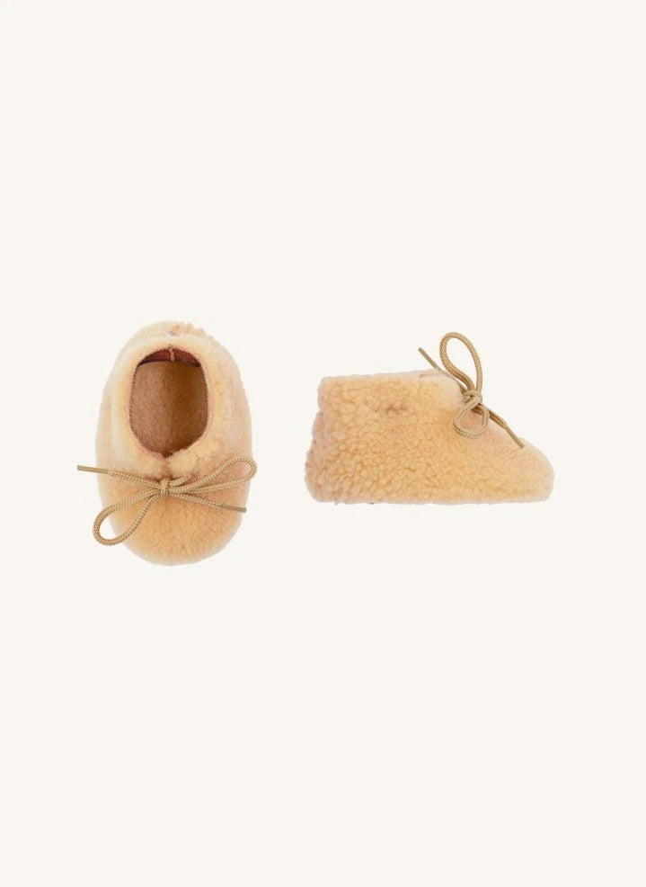 ZAPATOS DE OVEJA DE ILDA - Zapatillas de piel de cordero Merino - Colección Bebé | Beige