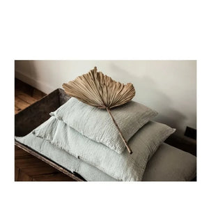 Otoño - Almohada jacquard de algodón orgánico | Blanco leche