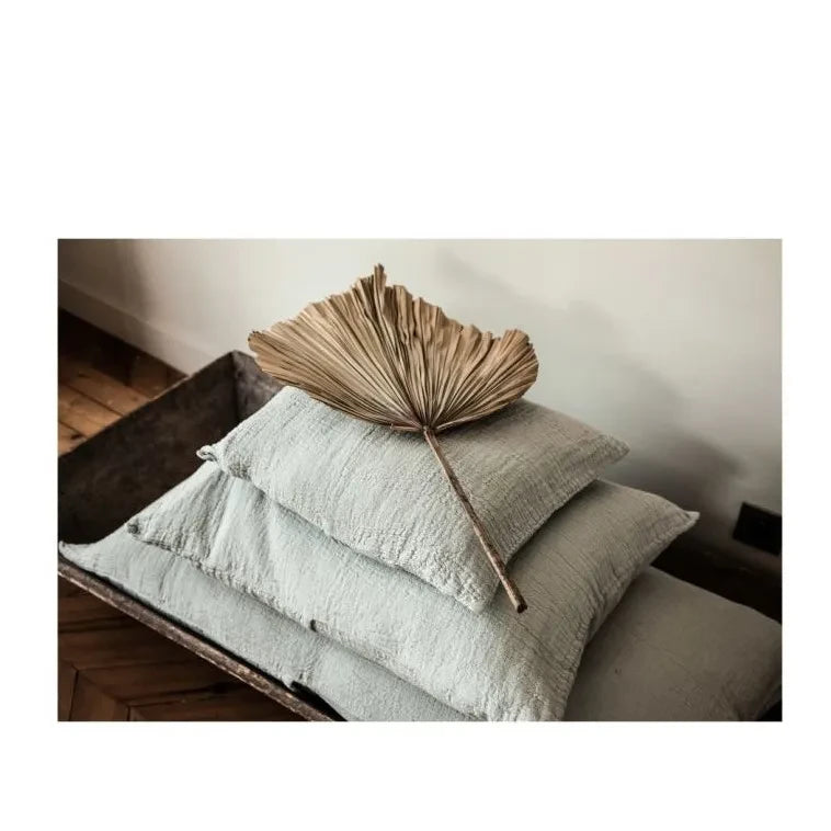 Otoño - Almohada jacquard de algodón orgánico | Blanco leche