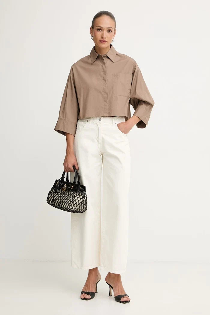 Camisa de algodón para mujer Max&Co. MCOVELOCE