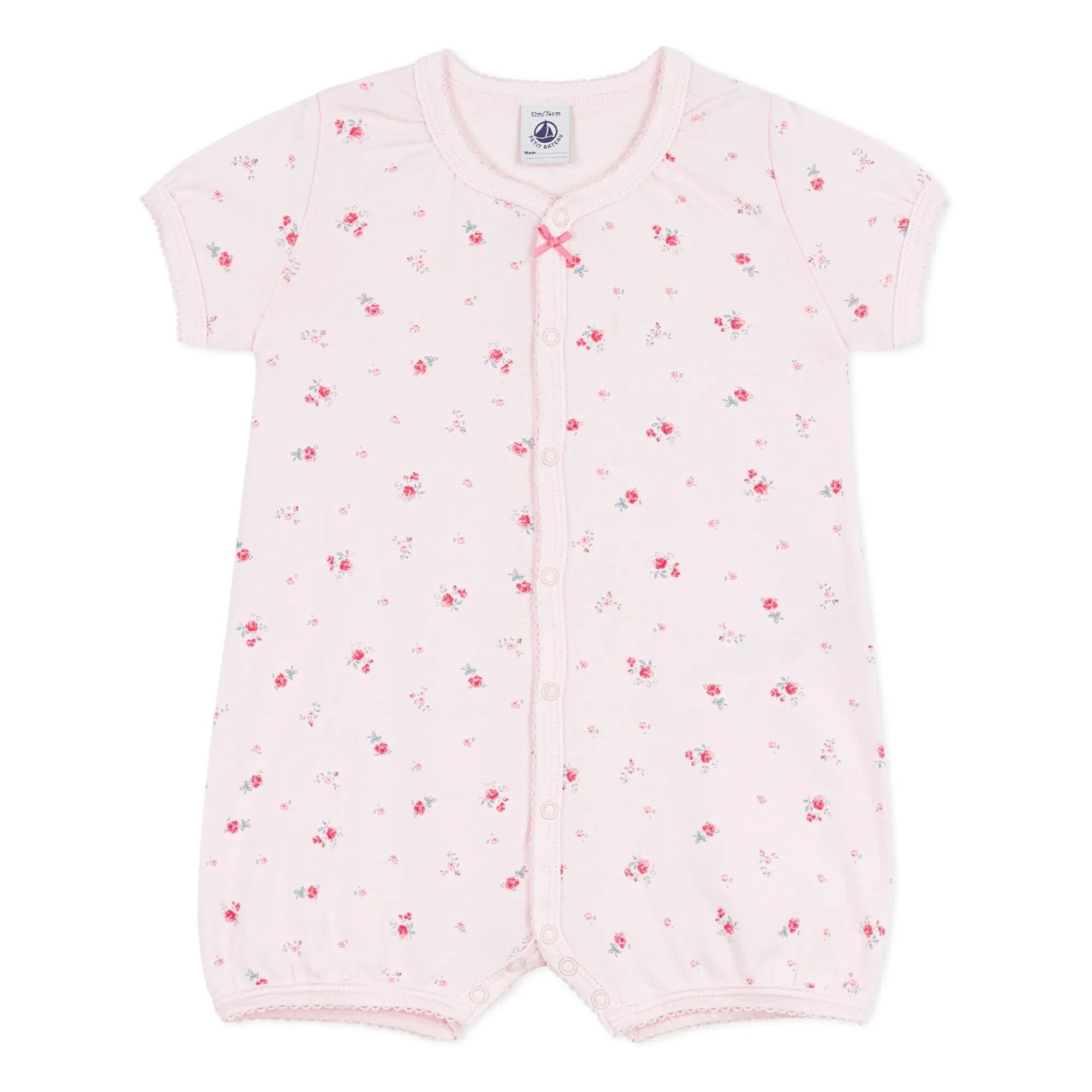 Petit Bateau - Pijama de una pieza con estampado floral | Rosa