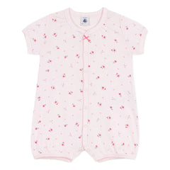 Petit Bateau - Pijama de una pieza con estampado floral | Rosa