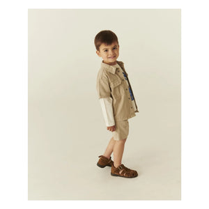 Copenhagen Colors - Camisa Safari de sarga de algodón orgánico | Beige