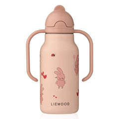 Liewood - Kimmie Paslanmaz Çelik Su Şişesi - 250 ml | Wild child/Rosey