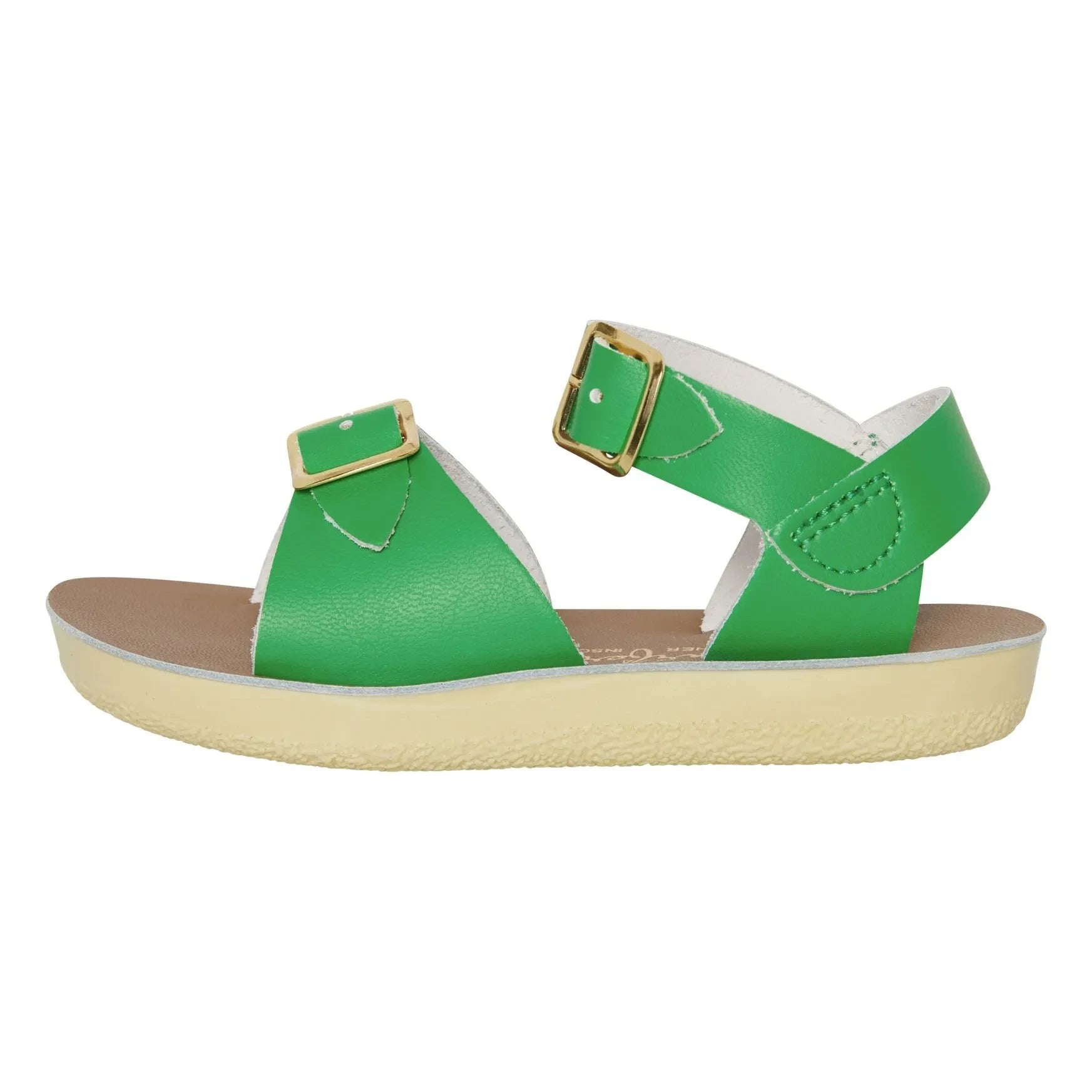 Salt-Water - Sandalias de piel impermeables Surfer | Meadow Green
