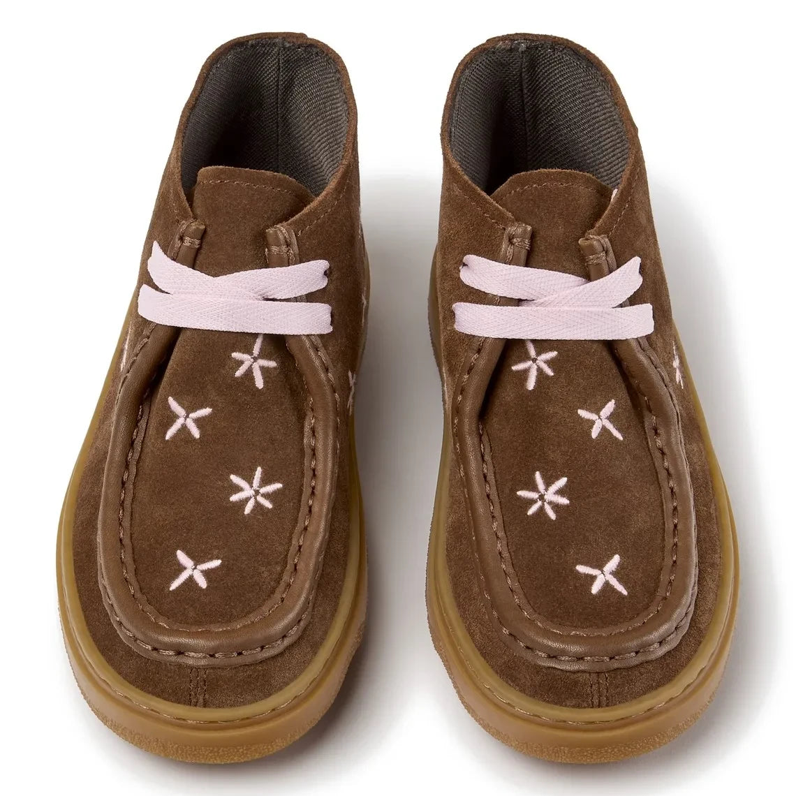 Camper - Botas Kiddo con cordones florales | Marrón
