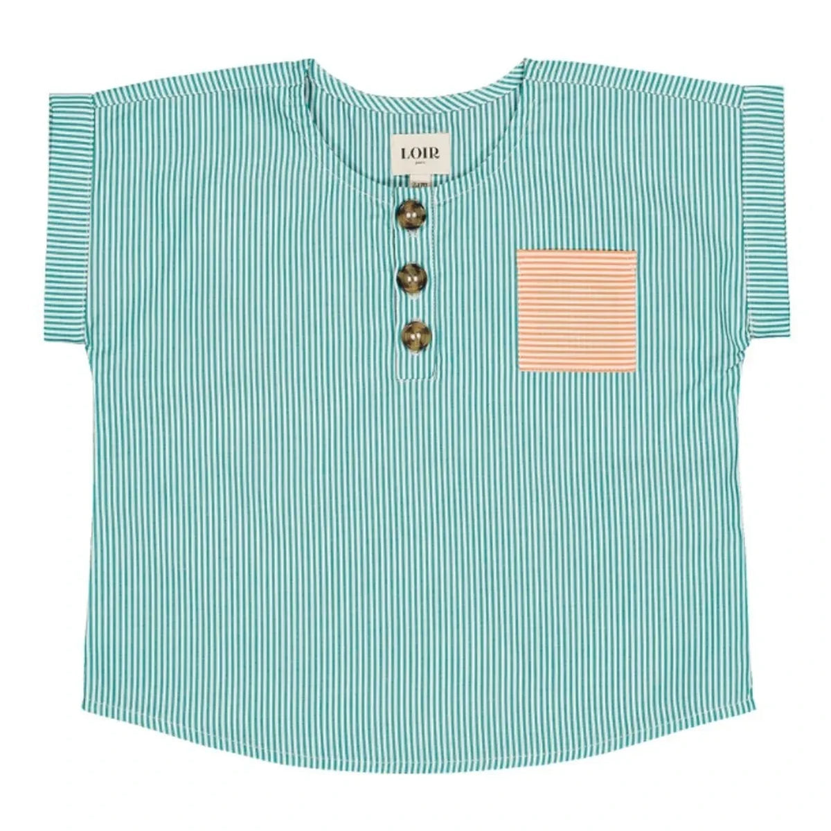 Loir - Chaqueta a rayas Kurta | Turquesa