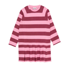 Smallable Kid - Vestido camiseta de rayas Azalea | Rosa caramelo