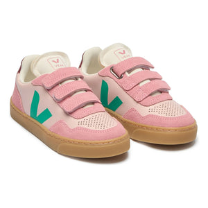 Veja - Zapatillas con Cordones de Piel V-90 Pequeña O.T. | Rosa
