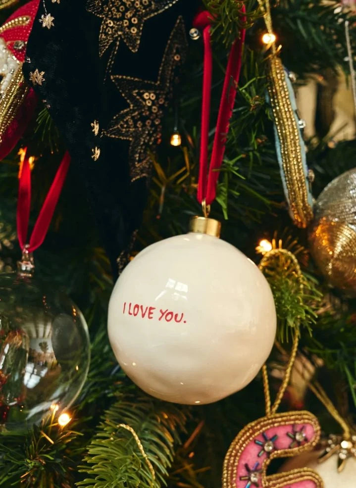 Anna + Nina - "Te Quiero" Adorno Navideño | Blanco