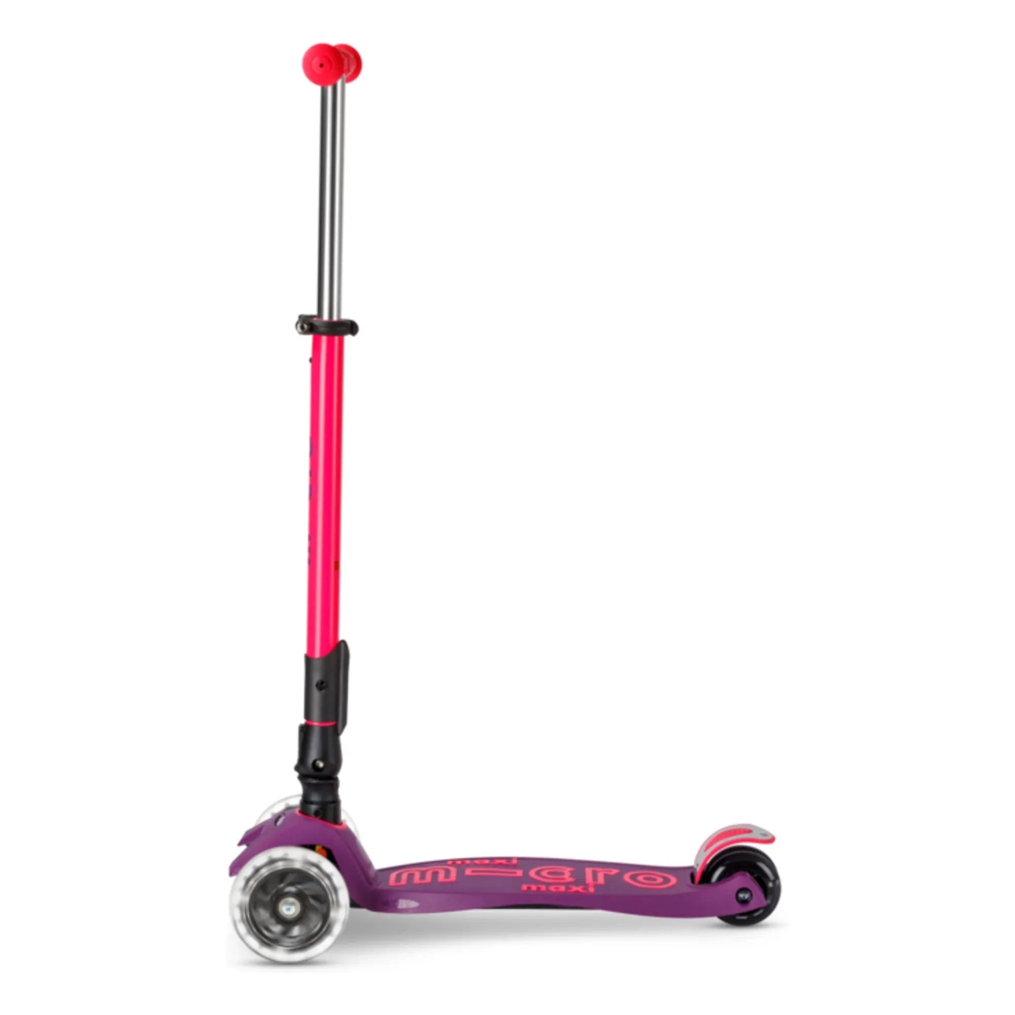 Patinete Micro - Maxi Plegable Neón LED | Rosa