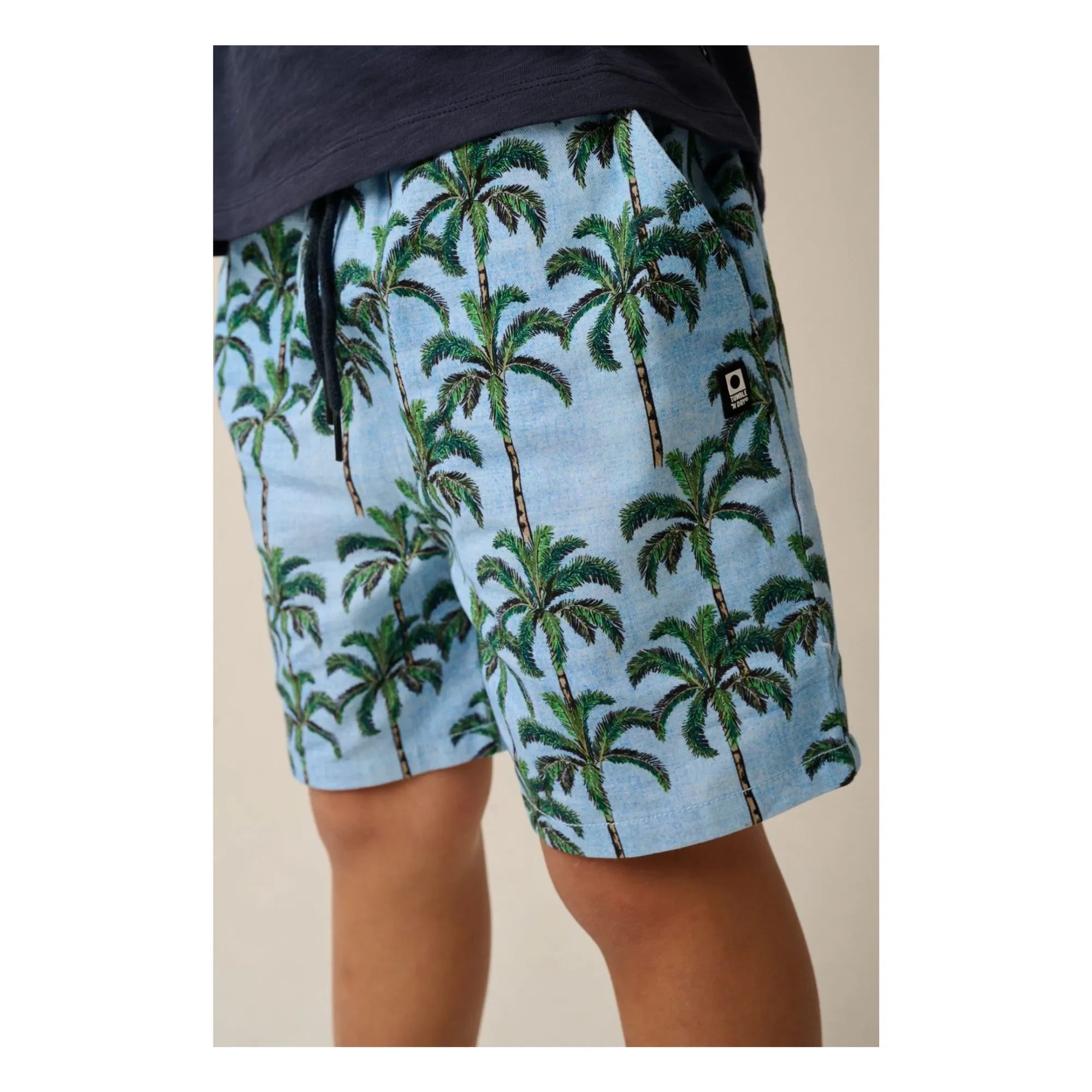 Tumble N'Dry - Pantalón corto Melanesia Palm | Azul claro