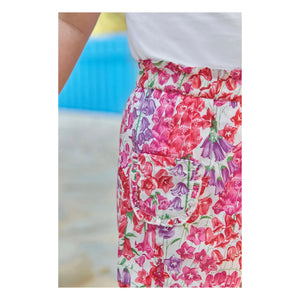 Tartine et Chocolat - Pantalones cortos Liberty de color rosa caramelo