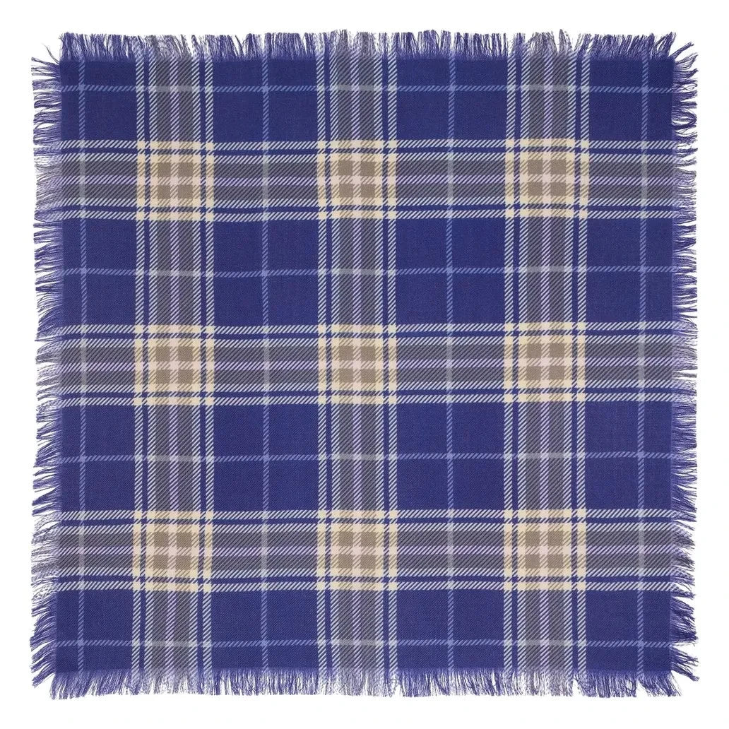 Bompard - Swann Tartan Kaşmir Mini Fular | Mor