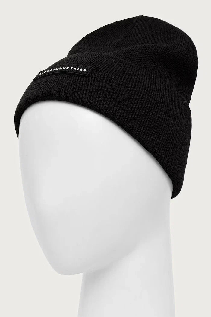 Gorro Alpha Industries de punto con logo de goma