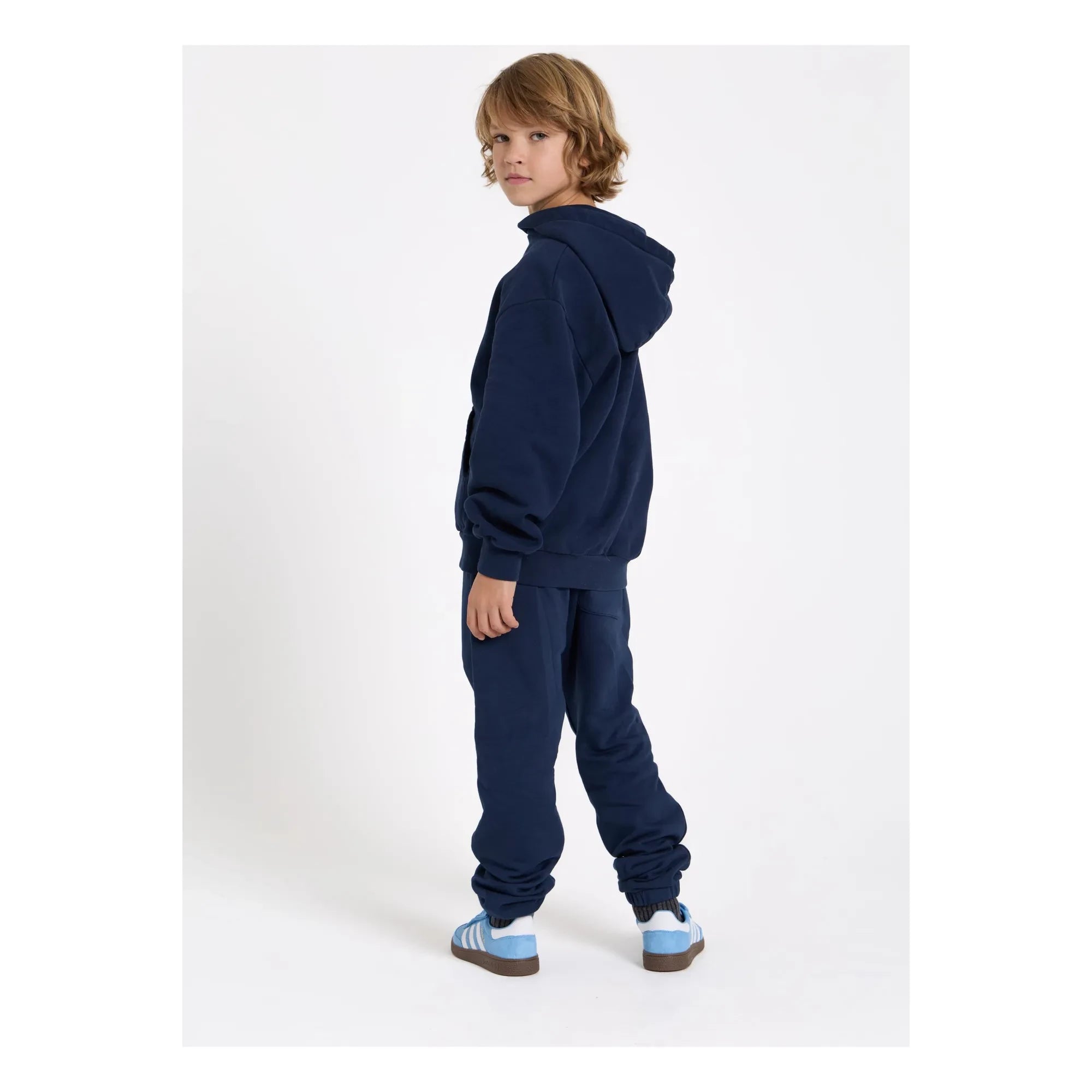 Smallable Kid - Pantalón de chándal de algodón orgánico lavado azul