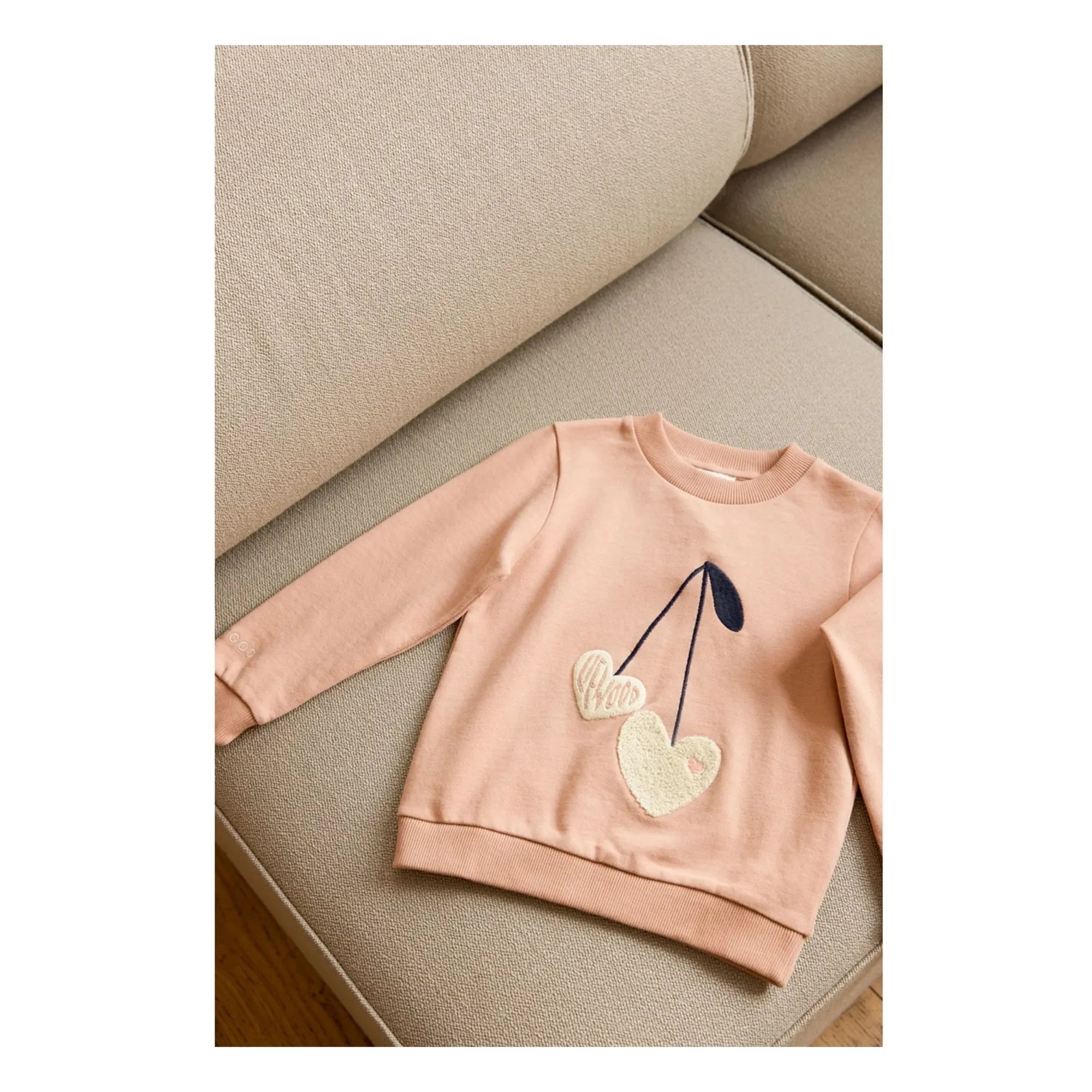 Liewood - Sudadera Thora Hearts Algodón Orgánico | Rosa