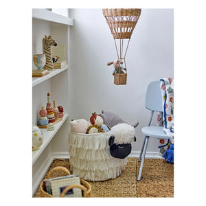 Bloomingville Mini - Cesta de almacenaje Dolly | Blanco